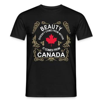 You are as beautiful as a Canadian! - Men's T-Shirt - black - Front - AI Model Male 178 light (178cm)
