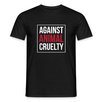 Contre la cruauté envers les animaux Bien-être animal Cadeau Amour des animaux - T-shirt homme - noir - Devant - AI Model Male 178 light (178cm)