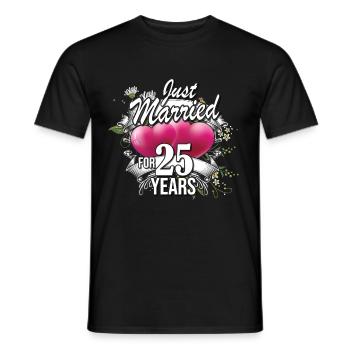 Nouvellement marié depuis 25 ans! - T-shirt homme - noir - Devant - AI Model Male 178 light (178cm)