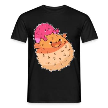 Kugelfisch - Männer T-Shirt - Schwarz - Vorne - AI Model Male 178 light (178cm)