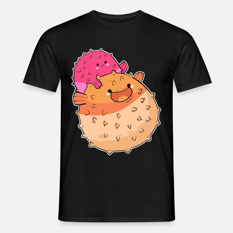 Kugelfisch - Männer T-Shirt - Schwarz