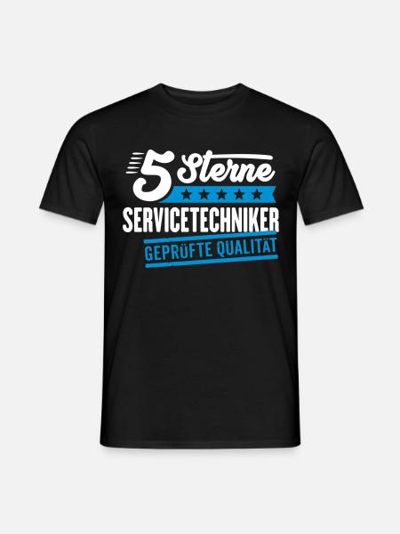 5Sterne Servicetechniker - Männer T-Shirt - Schwarz