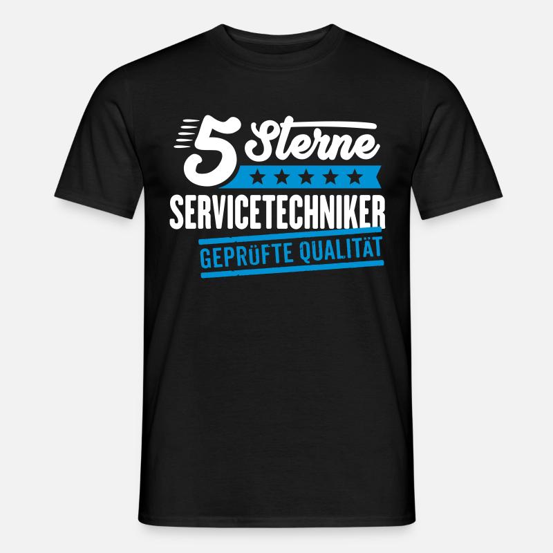 5Sterne Servicetechniker - Männer T-Shirt - Schwarz