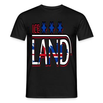 Islande - T-shirt homme - noir - Devant - AI Model Male 178 light (178cm)