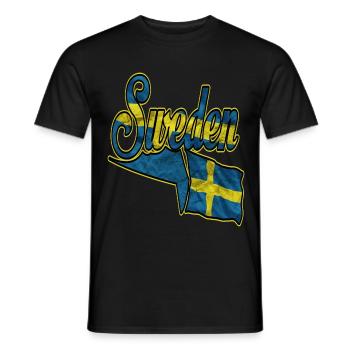 sweden - T-shirt homme - noir - Devant - AI Model Male 178 light (178cm)
