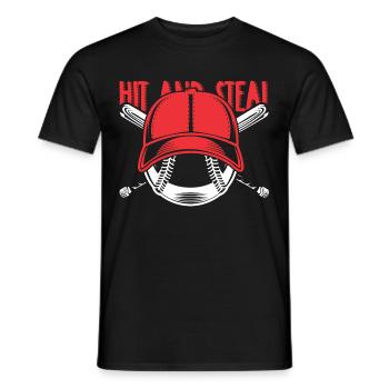 base-ball - T-shirt homme - noir - Devant - AI Model Male 178 light (178cm)