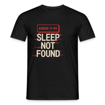 404 sommeil non trouvé Drôle Ordinateur Geek Humour - T-shirt homme - noir - Devant - AI Model Male 178 light (178cm)