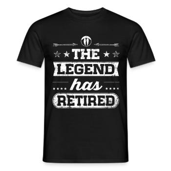 The Legend Has Retired - T-shirt homme - noir - Devant - AI Model Male 178 light (178cm)