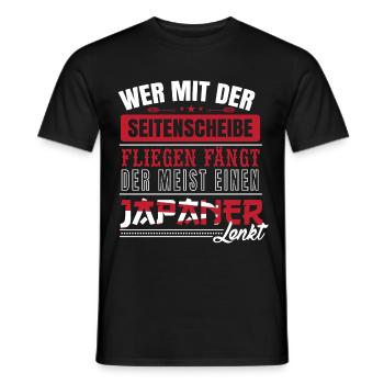 Wer Japaner lenkt - Männer T-Shirt - Schwarz - Vorne - AI Model Male 178 light (178cm)