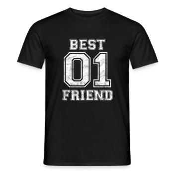 Amitiés - T-shirt homme - noir - Devant - AI Model Male 178 light (178cm)