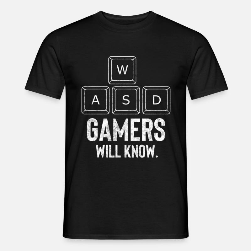 WASD Gamers Will Know - T-shirt homme - noir