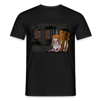 Creepy Doll Scène d’horreur Sombre - T-shirt homme - noir - Devant - AI Model Male 178 light (178cm)