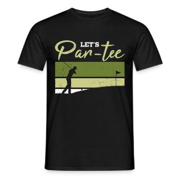 Let's Par-tee Golf Pun - Men's T-Shirt - black - Front - AI Model Male 178 light (178cm)