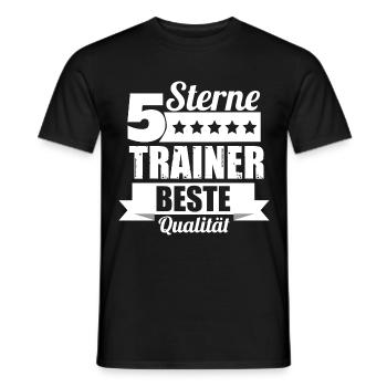 Fußballtrainer Spruch Bester Trainer Fußballcoach - Männer T-Shirt - Schwarz - Vorne - AI Model Male 178 light (178cm)