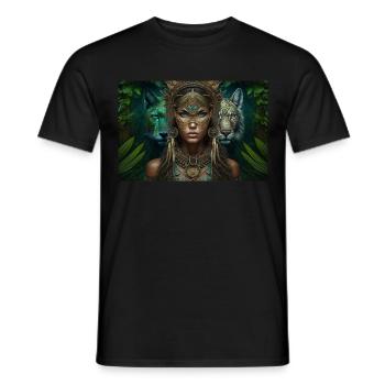 Neo Indian Voodoo Panther Gift - Men's T-Shirt - black - Front - AI Model Male 178 light (178cm)