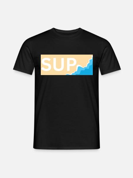 SUP sandy shore - Men's T-Shirt - black