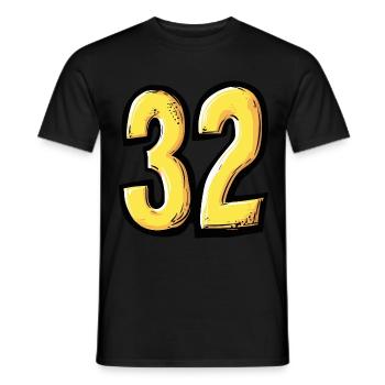 Bande dessinée à 32 numéros - T-shirt homme - noir - Devant - AI Model Male 178 light (178cm)