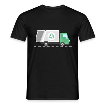 Garbage truck garbage truck recycling gift - Men's T-Shirt - black - Front - AI Model Male 178 light (178cm)