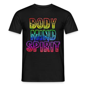 yoga 9 body mind spirit - Männer T-Shirt - Schwarz - Vorne - AI Model Male 178 light (178cm)