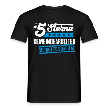 5Sterne Gemeindearbeiter - Männer T-Shirt - Schwarz - Vorne - AI Model Male 178 light (178cm)