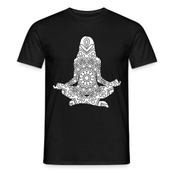 Yoga Geschenk Geschenkidee - Männer T-Shirt - Schwarz - Vorne - AI Model Male 178 light (178cm)