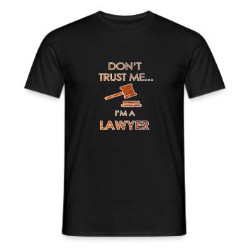 LAWYER lawyer - Men's T-Shirt - black - Front - AI Model Male 178 light (178cm)