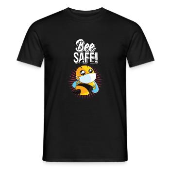 Be sure! for the corona virus times - Men's T-Shirt - black - Front - AI Model Male 178 light (178cm)
