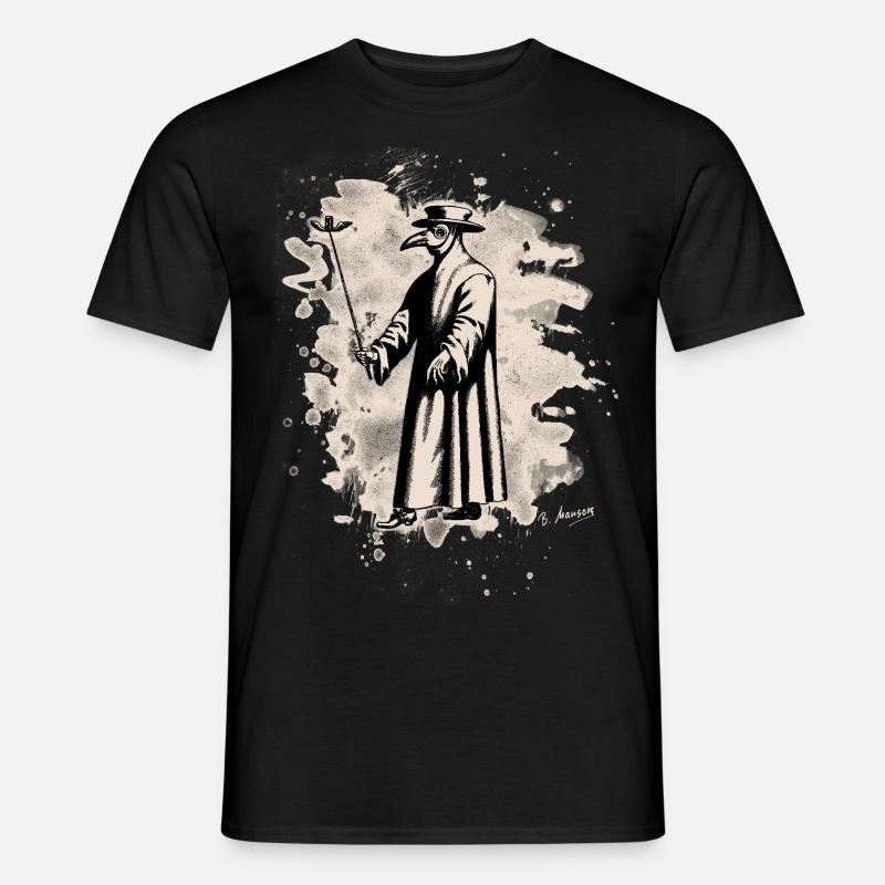 Dr. Schnabel – Pestarzt - bleached white - Männer T-Shirt - Schwarz