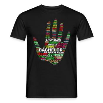 Bachelor done High Five - T-shirt homme - noir - Devant - AI Model Male 178 light (178cm)