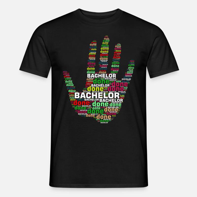 Bachelor done High Five - Männer T-Shirt - Schwarz