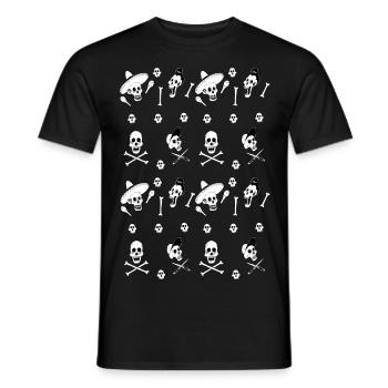 skulls panel - T-shirt homme - noir - Devant - AI Model Male 178 light (178cm)