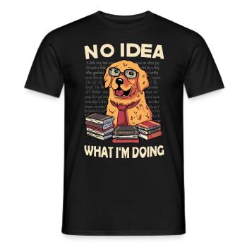 No Idea What I'm doing. Keine Ahnung was ich mache - Männer T-Shirt - Schwarz - Vorne - AI Model Male 178 light (178cm)