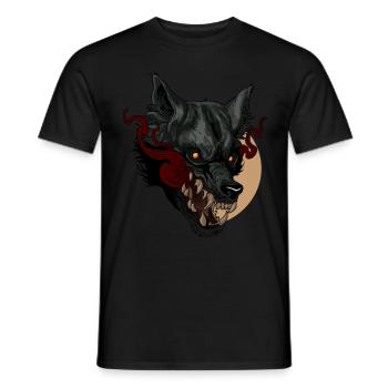 Fenrir - Fenriswolf - Männer T-Shirt - Schwarz - Vorne - AI Model Male 178 light (178cm)