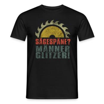 Sägespäne? Männer Glitzer Männerglitzer - Männer T-Shirt - Schwarz - Vorne - AI Model Male 178 light (178cm)