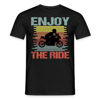 Biker Motorradfahrer Retro Vintage - Männer T-Shirt - Schwarz - Vorne - AI Model Male 178 light (178cm)