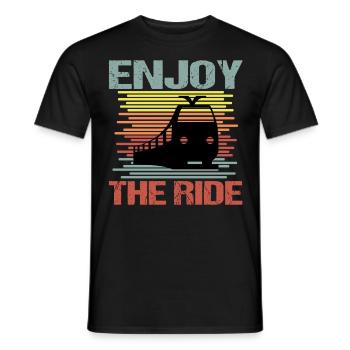 Bahn Eisenbahn fahren ICE Schnellzug - Männer T-Shirt - Schwarz - Vorne - AI Model Male 178 light (178cm)