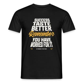 success taste better - Entrepreneur T Shirt - Men's T-Shirt - black - Front - AI Model Male 178 light (178cm)