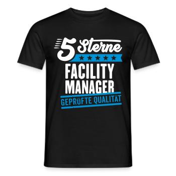 5Sterne Facility Manager - Männer T-Shirt - Schwarz - Vorne - AI Model Male 178 light (178cm)