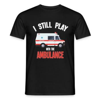 ambulance paramédic ambulance chauffeur cadeau - T-shirt homme - noir - Devant - AI Model Male 178 light (178cm)