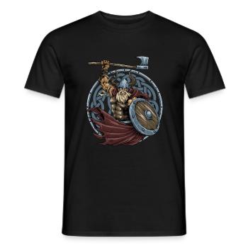 Wikinger Krieger Viking Warrior - Männer T-Shirt - Schwarz - Vorne - AI Model Male 178 light (178cm)