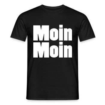 Moin moin! - Männer T-Shirt - Schwarz - Vorne - AI Model Male 178 light (178cm)
