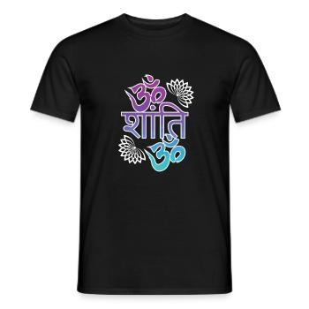 "Om Shanti om" - T-shirt homme - noir - Devant - AI Model Male 178 light (178cm)