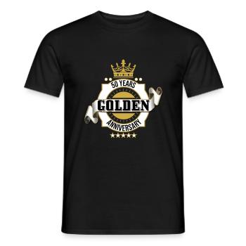 Goldhochzeit! zum 50. Hochzeitsjubiläum. - Männer T-Shirt - Schwarz - Vorne - AI Model Male 178 light (178cm)
