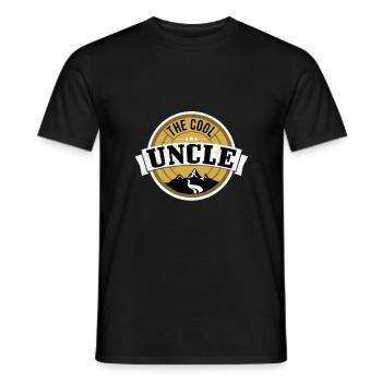 L'oncle cool! - T-shirt homme - noir - Devant - AI Model Male 178 light (178cm)
