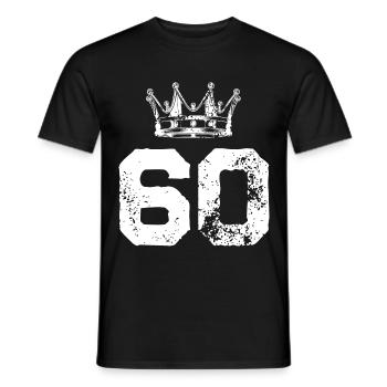 60 Number crown - Men's T-Shirt - black - Front - AI Model Male 178 light (178cm)