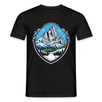 Armoiries des Alpes des montagnes - T-shirt homme - noir - Devant - AI Model Male 178 light (178cm)