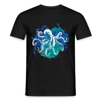 Octopus octopus octopus seafood gift - Men's T-Shirt - black - Front - AI Model Male 178 light (178cm)
