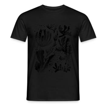 Algae underwater diving - Men's T-Shirt - black - Front - AI Model Male 178 light (178cm)