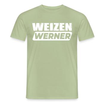 Weizen Werner - Männer T-Shirt - Sage - Vorne - AI Model Male 178 light (178cm)