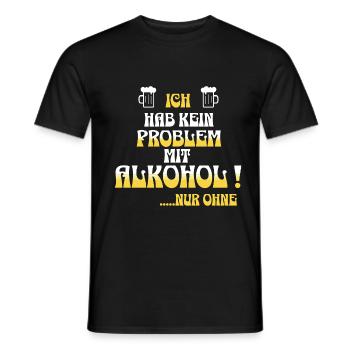Bier und Party ist alles was wir wollen - Männer T-Shirt - Schwarz - Vorne - AI Model Male 178 light (178cm)